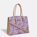 Dannari Beige Elongated Handle Tote Bag