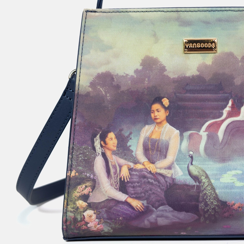 Yu Wadi Stone Blue Mini Shopper Bag