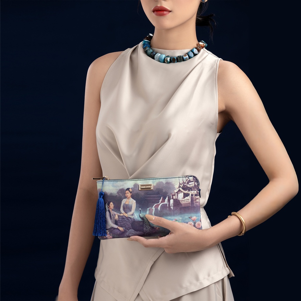 Yu Wadi Stone Blue Wallet Pouch