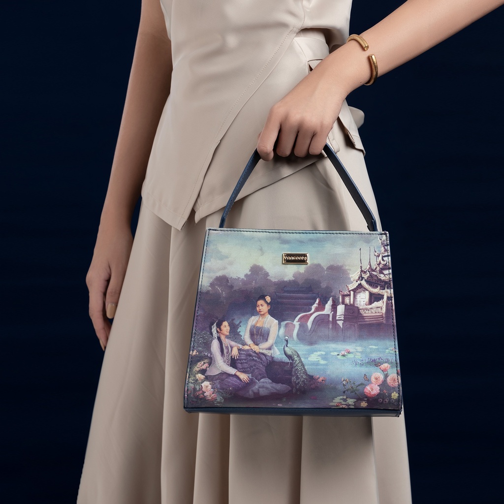 Yu Wadi Stone Blue Mini Shopper Bag