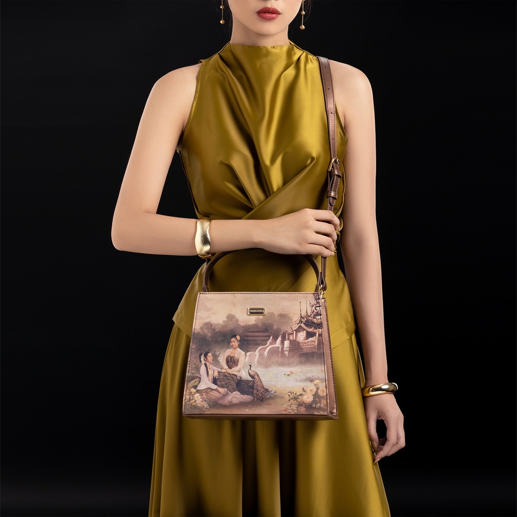 Yu Wadi Old Gold Mini Shopper Bag