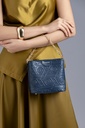Myat Lay Ngone Midnight Blue Mini Bucket Bag