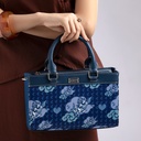 Swal Taw Navy Rectangle Tote Bag