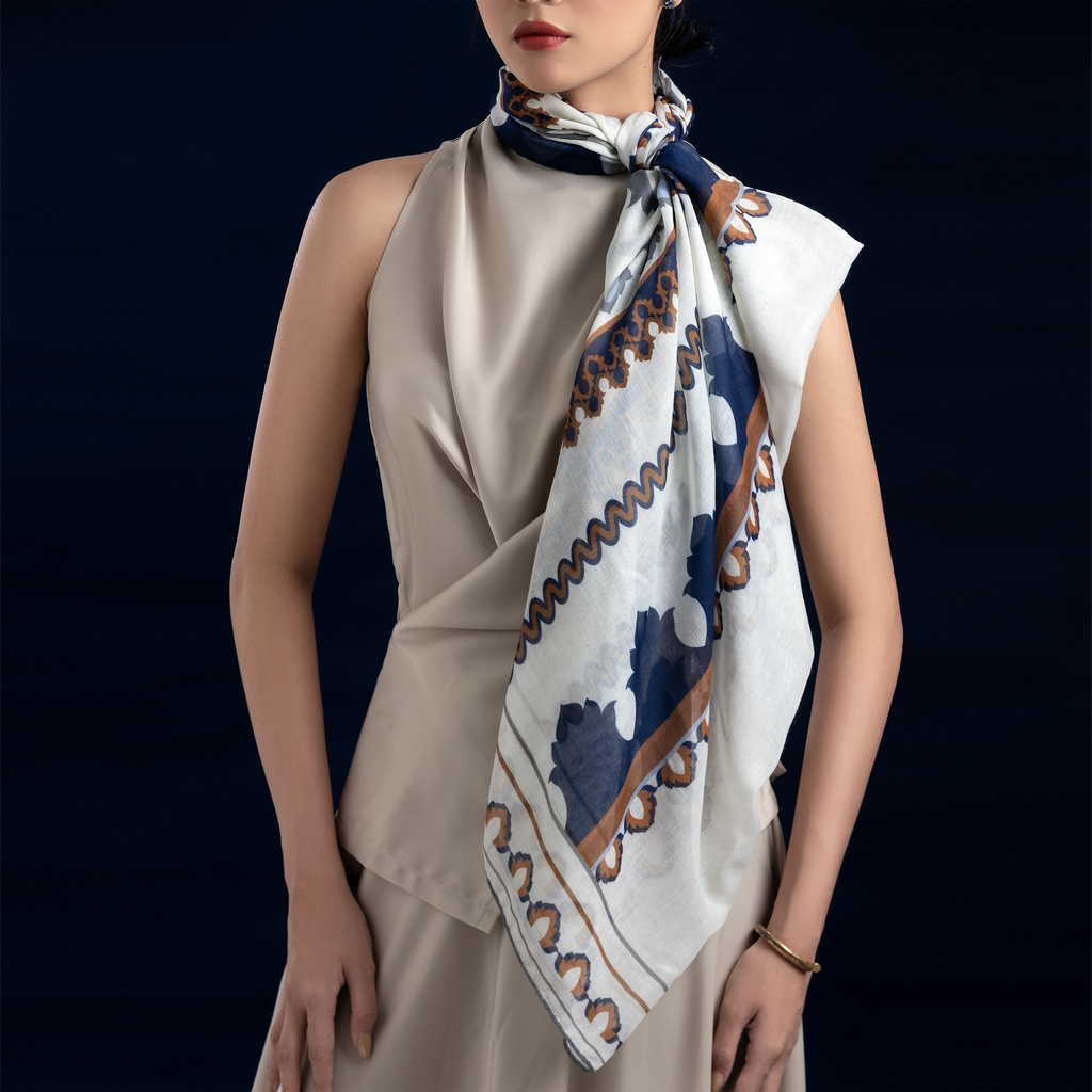 Khat Nwe Vibrant Ivory Scarf