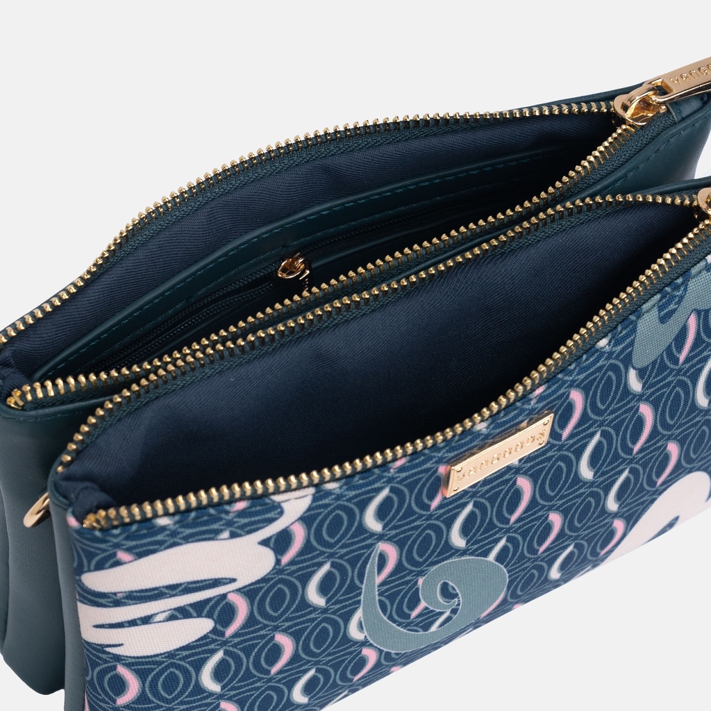 AKKHAYAR Teal Twin Pouch