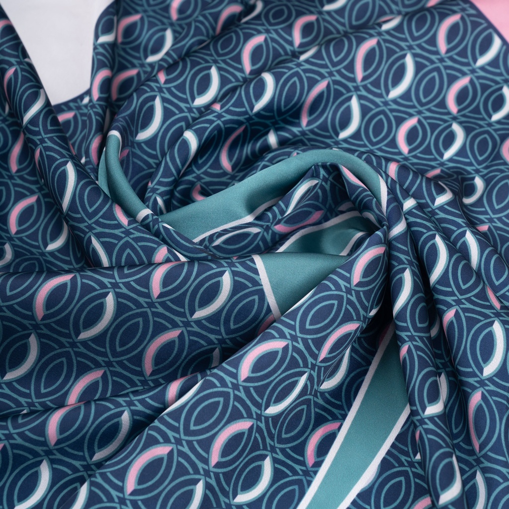 AKKHAYAR Teal Square Scarf