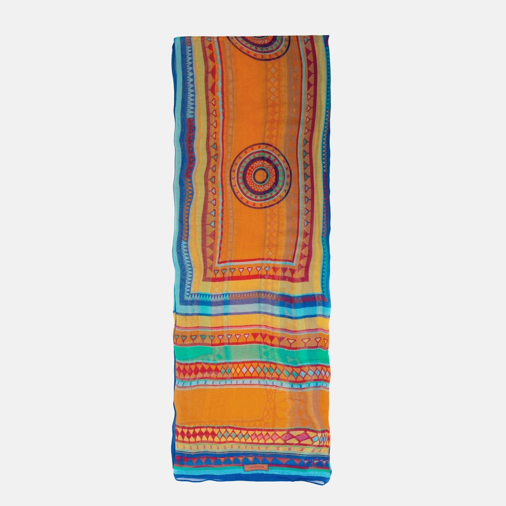 Akha Orange Rectangular Scarf