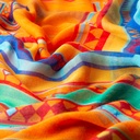 Akha Orange Rectangular Scarf