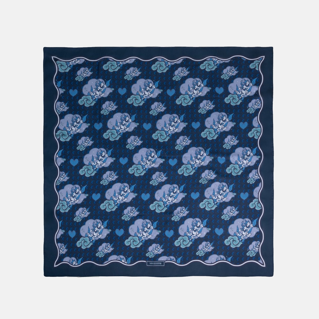 Swal Taw Navy Square Scarf