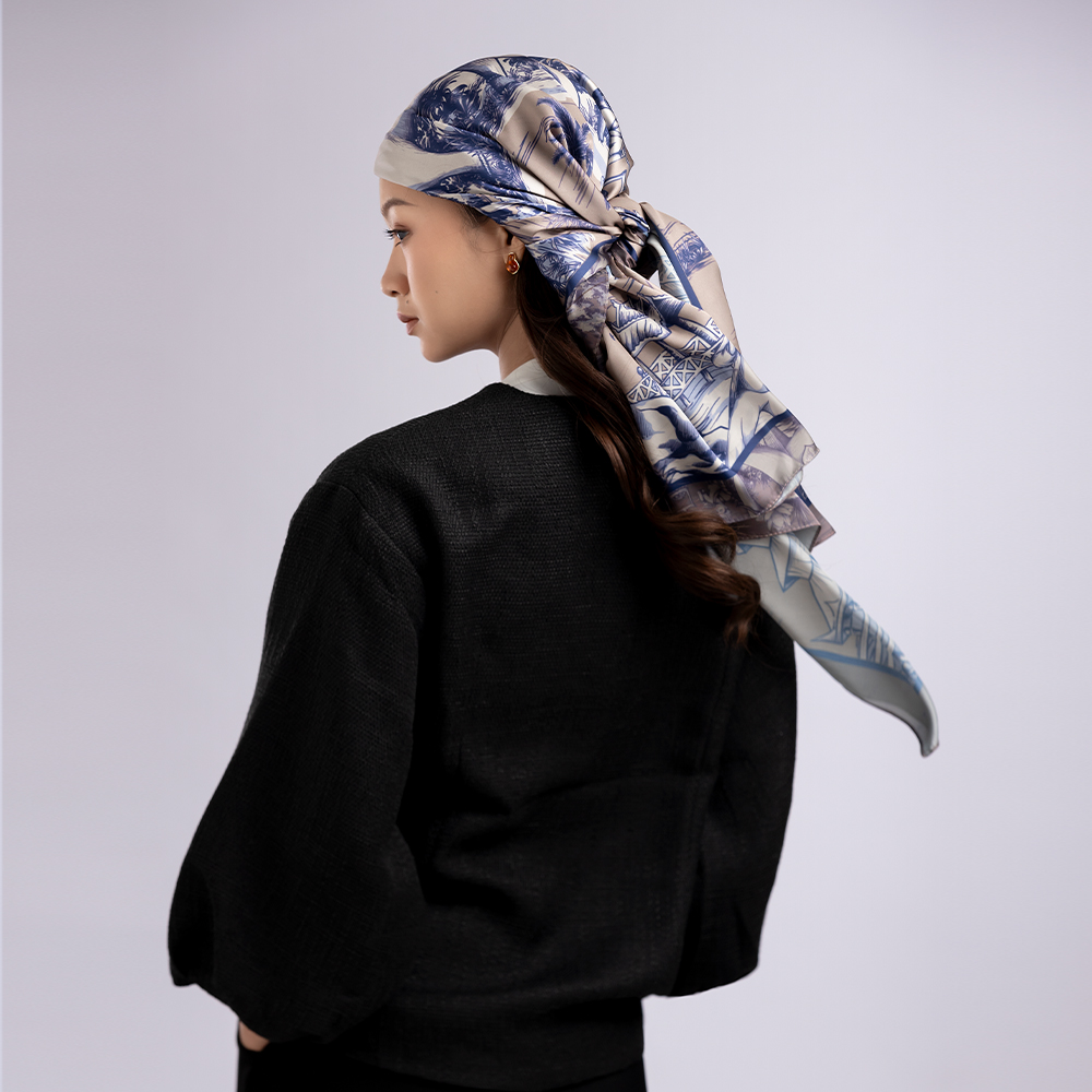 Dannari Beige Rectangular Scarf