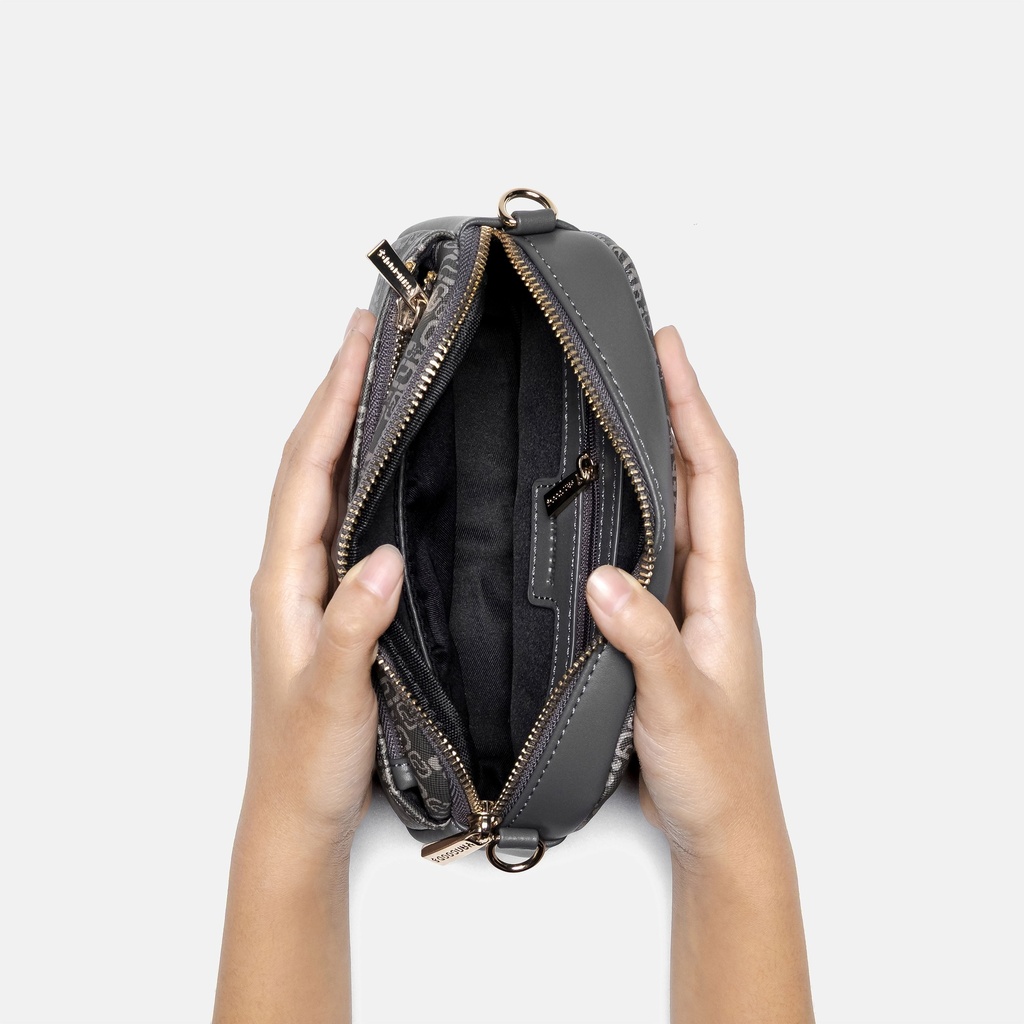 Thinkayta Women Gray Small Cross Bag