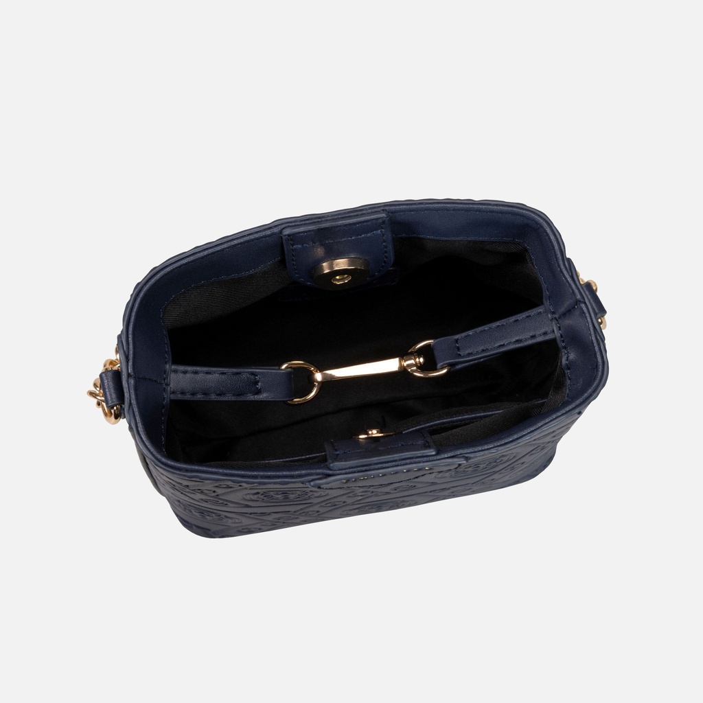 Myat Lay Ngone Midnight Blue Mini Bucket Bag