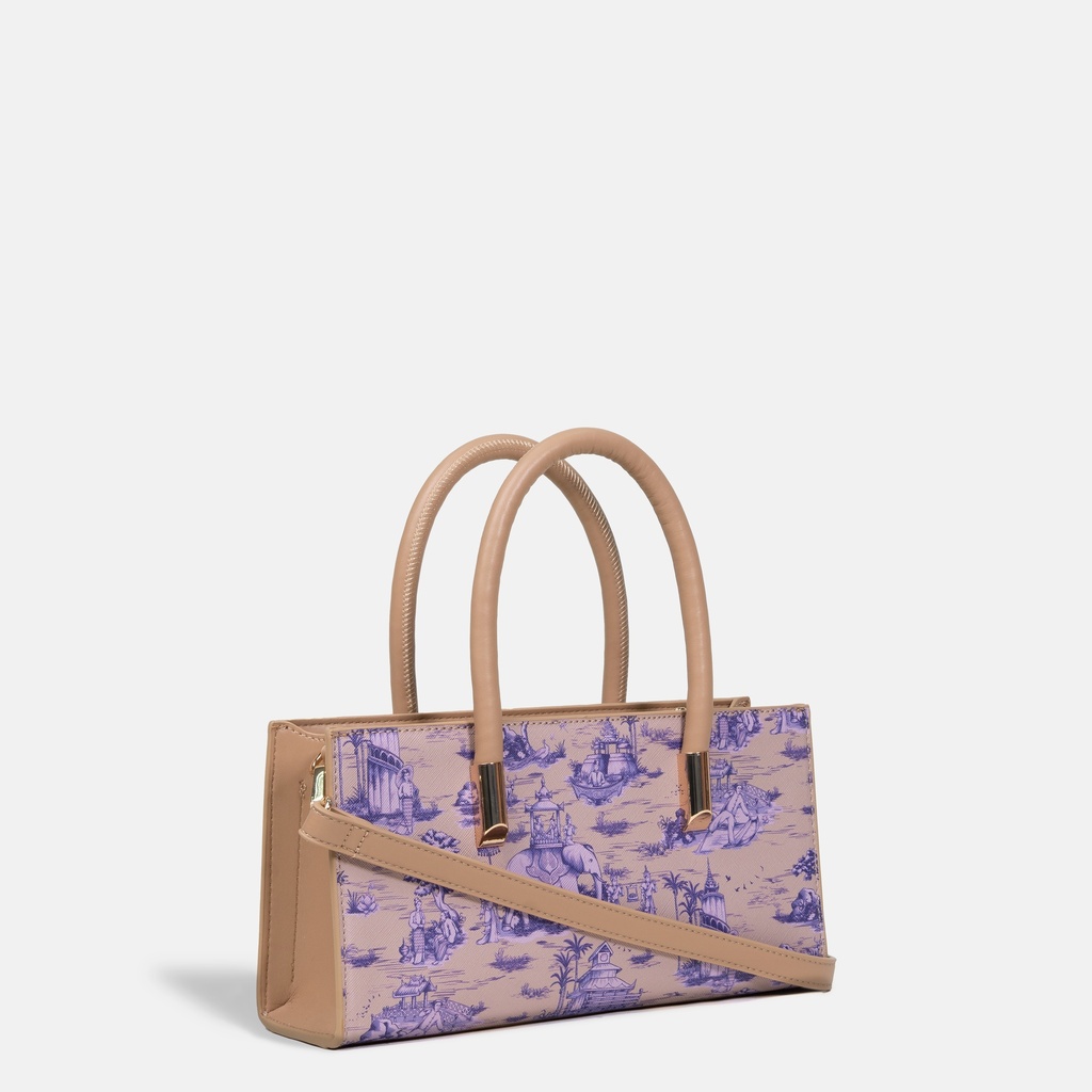 Dannari Beige Mini Elongated Handle Tote