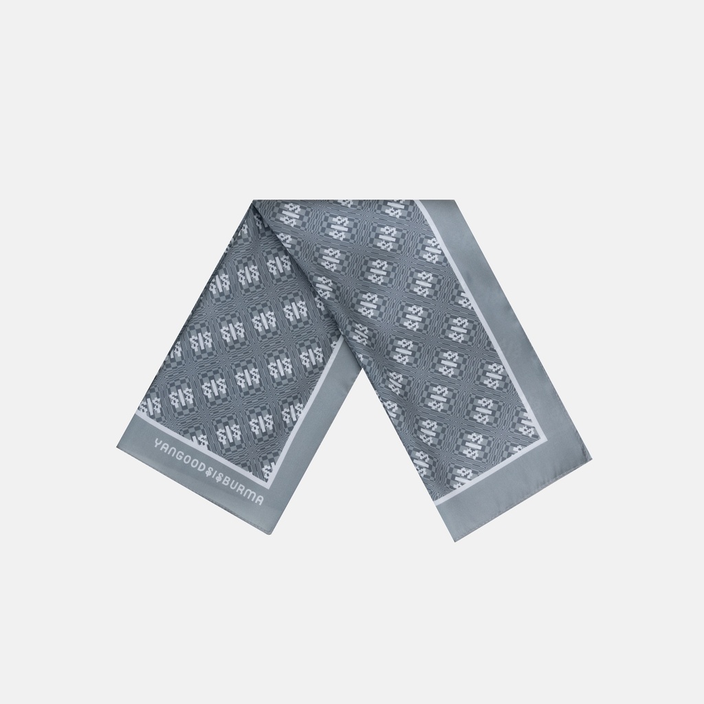 Yangoodsisburma Light Grey Bandana Scarf