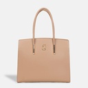 Dannarri Beige Elongated Handle Tote