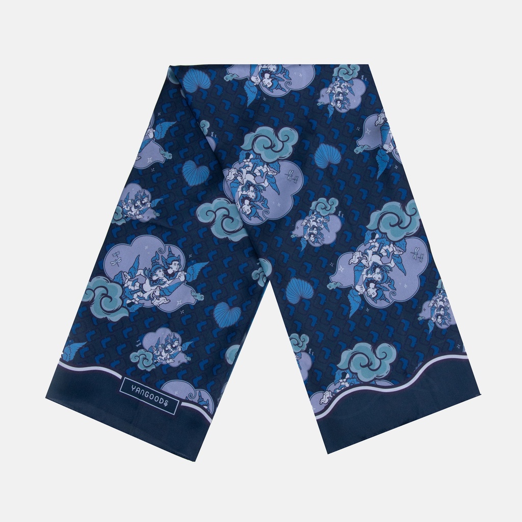 Swal Taw Navy Square Scarf