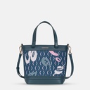 AKKHAYAR Teal Basket Hand Bag