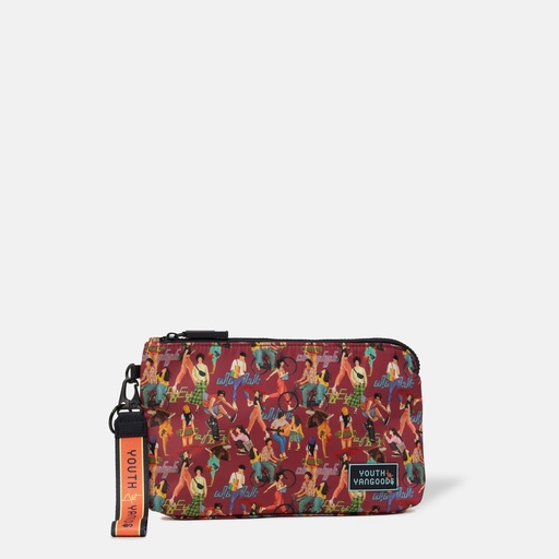 [YG9Y2501Z] Youth Deep Red Midi Clutch