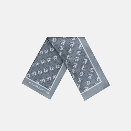 [YG10R2901T] Yangoodsisburma Light Grey Bandana Scarf