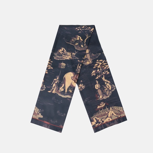 [YG10O2902B] Dannari Onyx Rectangular Scarf