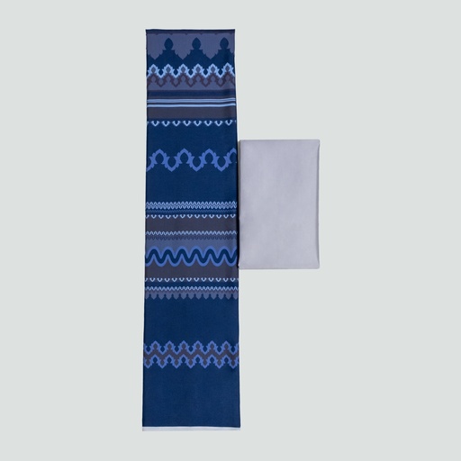[YG10F8601U] Khat Nwe Blue Longyi