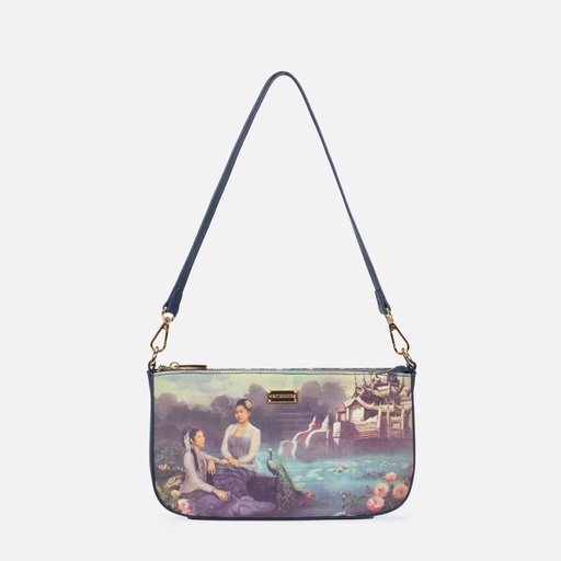 [YG11C2303Q] Yu Wadi Stone Blue Sling Bag