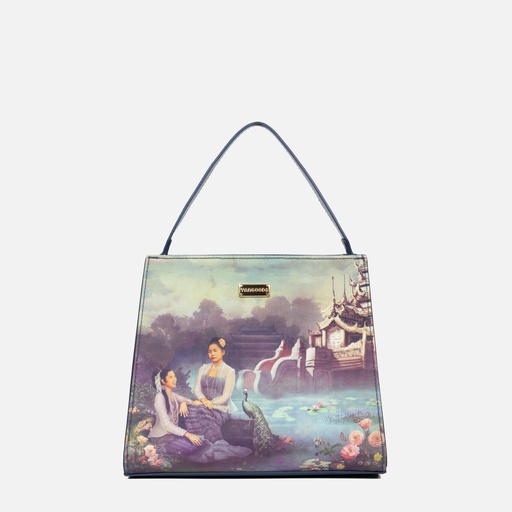 [YG11C2305Q] Yu Wadi Stone Blue Mini Shopper Bag