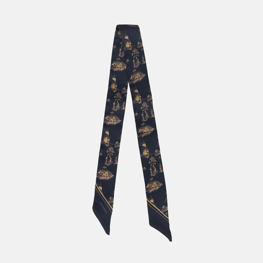 [YG11O2901B] Dannari Onyx Slim Scarf