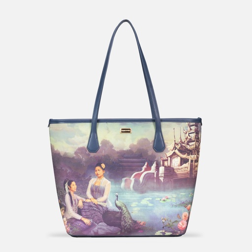 [YG11C2307Q] Yu Wadi Stone Blue Shoulder Bag